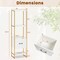 Space-Saving 5-Tier Narrow Bookcase with 4 Open Shelves and Hidden Storage Drawer